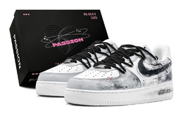 Nike Кроссовки Air Force 1 Ink Shadow с мелодичными чернилами, нескользящие, низкие, мужские, для скейтбординга, черно-серые cw2288-111(teams2-墨影点韵男s-box) | black gray