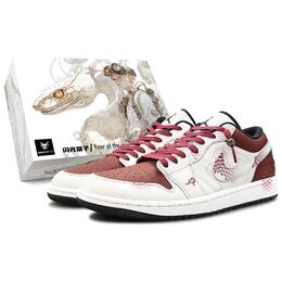 Jordan Баскетбольные кроссовки Air 1 Vintage, низкие, мужские, красные/белые/черные 553558-132(team79-画蛇添福s-box) | vintage red