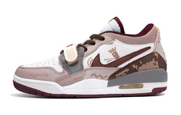 Jordan Баскетбольные кроссовки Legacy 312 Prince Pixel с антискользящим покрытием, износостойкие, низкие, винтажные, коричневые ib4712-161（team1064-王子像素） | brown