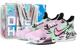 Nike Баскетбольные кроссовки Air Max Impact 3 с противоскользящим покрытием, износостойкие, мужские, розово-голубые dc3725-100(team400-蓝粉疾风男款粉青) | pink cyan (laser shopping bag)