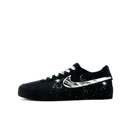 Nike Кроссовки для скейтбординга Court Shot Collection Starry Sky с нескользящей подошвой, мужские, черно-белые fq8146-001（team768-系列星空） | black white