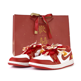 Jordan Баскетбольные кроссовки Air 1 Anti Slip, износостойкие, низкие, винтажные, мужские, белые, красные fj3459-160(team354-情丝绕) | white red