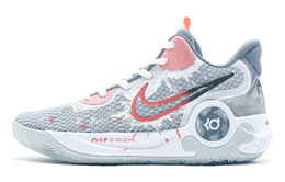 Nike Баскетбольные кроссовки KD Trey 5 IX, износостойкие, средний верх, мужские, серо-оранжевые cw3402-011（team631-炫芒速影 ） | gray orange