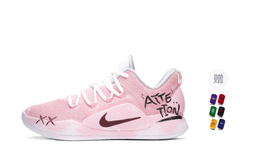 Nike Баскетбольные кроссовки Hyperdunk X Low 10 с защитой от скольжения, износостойкие, мужские, розовые, белые ar0465-100（team861-心动时刻） | pink white