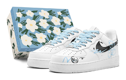 Nike Кроссовки для скейтбординга Air Force 1 Icy Snow Bear, мужские, розово-синие, для подростков cw2288-111(teams2-冰雪熊仔男s-box) | pink blue