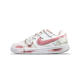 Nike Кроссовки для скейтбординга EBERNON Tower Rabbit с антискользящей амортизацией и износостойкостью, низкие, мужские, розовые aq1775-100(teameight-爱情角涂鸦) | pink