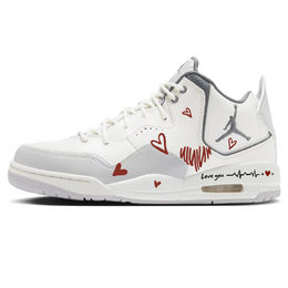 Jordan Баскетбольные кроссовки Courtside 23 Vintage, мужские, средний верх, белые/серые hq1192-101(team56-跳动爱心) | gray