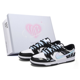 Nike Кроссовки для скейтбординга Dunk Raging Bearbrick, износостойкие, низкие, мужские, черно-синие dd1391-100（team342-暴走坏熊） | black blue-valentine's day box