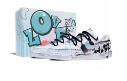 Nike Кроссовки для скейтбординга Court Vision 1 Low Top, мужские, черные, белые, синие dh2987-101(team441-男-峦野-限定礼盒1) | black white blue