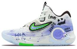 Nike Баскетбольные кроссовки KD Trey 5 X Cushioning с низким влагоотводящим верхом, мужские, белые, фиолетово-зеленые dj7554-014(team256-恶魔微笑) | purple