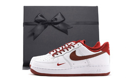 Nike Кроссовки Air Force 1 с антискользящим покрытием, износостойкие, низкие, мужские, для скейтбординга, красные, белые hm9483-100(team拾伍-女款红白sbox) | red white