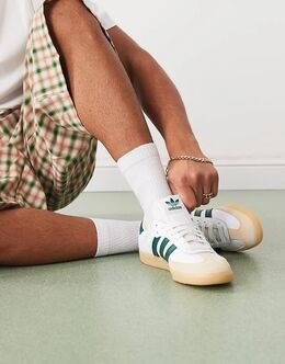 Кроссовки Adidas Samba OG белого и кремового цветов 148728282 | cloud white / collegiate green