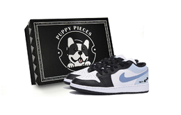 Jordan Air 1 Urban Chic Style, эксклюзивные низкие винтажные баскетбольные кроссовки Shoe Box, мужские, белые, синие 553558-131(team85-栖迟海盐as-box) | white blue