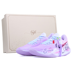 Nike Баскетбольные кроссовки Precision 6, низкие, мужские, фиолетовые, розовые dd9535-100(team620-绵紫芋粉box) | purple pink