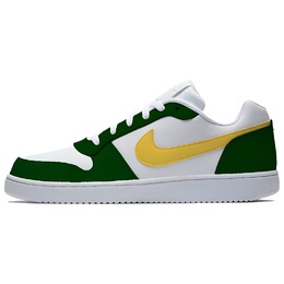 Nike Кроссовки для скейтбординга EBERNON Lime Soda с противоскользящим покрытием, износостойкие, низкие, мужские, белые, черные, желтые aq1775-100（team979-青柠苏打） | white black yellow