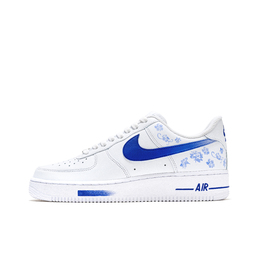 Nike Кроссовки Air Force 1, износостойкие, дышащие, увеличивающие рост, для скейтбординга, мужские, белые, синие cw2288-111(team156-海洋之恋-青花瓷) | ocean blue