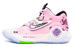 Nike Баскетбольные кроссовки KD Trey 5 X с амортизацией, противоскользящие и износостойкие, низкие, мужские, цвет белый/розовый dj7554-014(team1252-欢乐海星) | white pink