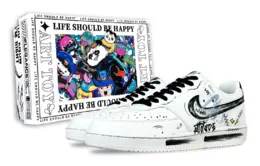 Nike Кроссовки Court Vision 1 Low Slacker, Sea Salt Fantasy, противоскользящие, износостойкие, низкие, мужские, для скейтбординга, черные, белые dh2987-101(team528-海盐幻想r-box) | black white