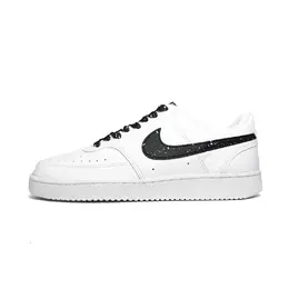 Nike Кроссовки Court Vision 1 для скейтбординга, износостойкие, низкие, мужские, белые, черные dh2987-101（team-1205-繁星点点） | white black