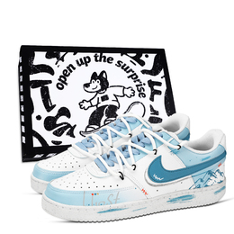 Nike Кроссовки для скейтбординга Court Vision 1 Adventure Journal, износостойкие, низкие, мужские, сине-белые dh2987-101（team883-探险日记鞋盒） | blue white