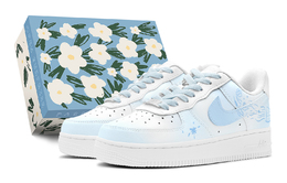 Nike Кроссовки Air Force 1 Dreamy Jellyfish Low Top для скейтбординга, мужские, небесно-голубые cw2288-111(teams2-海洋水母男s-box) | sky blue
