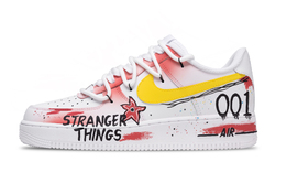 Nike Кроссовки Air Force 1 Bloodsucker, износостойкие, низкие, для скейтбординга, мужские, желтые, белые cw2288-111(team348-血噬) | yellow white
