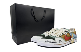 Nike Износостойкие низкие кроссовки для скейтбординга SB Alleyoop, мужские, коричневые, синие, белые, зеленые cj0882-100(team42-拼色小丑男款s-box) | brown blue white green