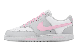 Nike Кроссовки Court Vision Sweet Cherry Love Song, износостойкие, низкие, для скейтбординга, мужские, белые, серые, розовые hm9862-002(team773-甜樱恋曲) | white gray pink