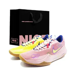 Nike Баскетбольные кроссовки Precision 6 с низким верхом, устойчивые к истиранию, мужские, розово-желтые hv1796-141(team1108-双星奇遇ld) | pink yellow