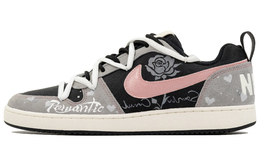 Nike Кроссовки для скейтборда Court Borough Pearl Rose с нескользящей подошвой, износостойкие, мужские, черно-розовые 844881-005（team1310-珍珠玫瑰） | black pink