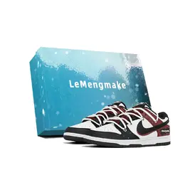 Nike Кроссовки для скейтбординга Dunk, износостойкие, низкие, мужские, черно-красные dd1391-100(team496-赤狱s-box) | black red