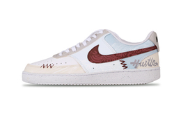 Nike Кроссовки для скейтбординга Court Vision 1 Sea, устойчивые к истиранию, низкие, мужские, бежево-синие dh2987-101(team1171-海) | beige blue