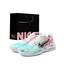 Nike Баскетбольные кроссовки Air Max Impact 4 с низким верхом, устойчивые к истиранию, мужские, сине-розовые dm1124-100(team1053-碧空幻影ld黑) | blue pink