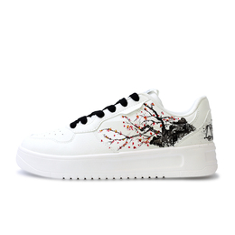 Anta Комфортные, нескользящие, легкие, низкие, амортизирующие кроссовки для скейтбординга, мужские, черные, белые, красные 912418001q-2（team1218-踏寒梅） | black white red