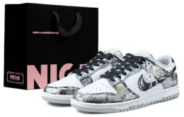 Nike Кроссовки для скейтбординга Dunk, износостойкие, низкие, мужские, черно-серые dd1391-103(team1324-金乌漫溯ld） | black gray