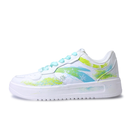 Anta Комфортные, нескользящие, легкие, износостойкие, низкие кроссовки для скейтбординга, мужские, белые, зеленые, синие 912518001q-2（team1218-沁夏清新） | white green blue