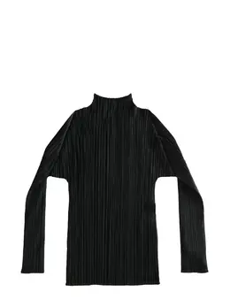 Pleats Please Issey Miyake: Чёрный топ 