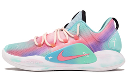 Nike Баскетбольные кроссовки Hyperdunk X, износостойкие, низкие, мужские, розовые, фиолетово-зеленые fn3441-101(teamf-炫彩星云) | pink purple green