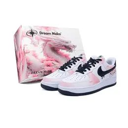 Nike Кроссовки Air Force 1 Boundless Chaos для скейтбординга, износостойкие, низкие, белые, мужские fq4296-101(team240-无序边界-box) | white