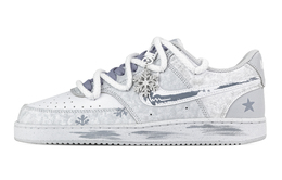 Nike Лыжные очки Court Vision Dusty Blue, износостойкие, низкие, кроссовки для скейтбординга, мужские, белые, серые, синие hm9862-002(team773-雾蓝雪镜) | white gray blue