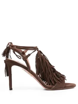 Aquazzura: Коричневые сандалии 