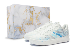 Anta Низкие кроссовки для скейтбординга с мягкой амортизацией, износостойкие, унисекс, сине-белые 912418001q-2（team277-白浪逐s-box） | white blue