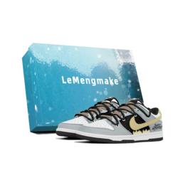 Nike Кроссовки для скейтбординга Dunk, износостойкие, низкие, мужские, черно-серые dd1391-100(team778-苔蚀s-box) | black gray