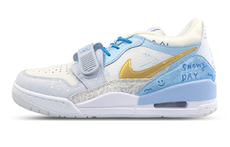 Jordan Баскетбольные кроссовки Legacy 312 с низким влагоотводящим верхом, винтажные, мужские, синие, с белым золотом hq1190-101(team47-312下雪天) | blue white gold