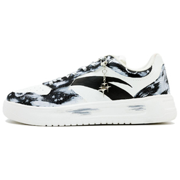 Anta Низкие кроссовки для скейтбординга с мягкой амортизацией, износостойкие, мужские, черно-белые 912418001q-2（team335-星图） | black