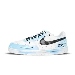 Nike Кроссовки для скейтбординга Court Vision 1 Low Top, мужские, черные, белые, синие dh2987-101（team1297-冰蓝幻影） | black/white/blue