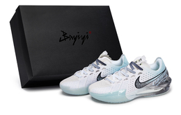 Nike Баскетбольные кроссовки Air Zoom GT Cut 3 мужские, низкие, серые/белые/синие dv2918-104(team80-男款星河鹊桥s-box) | gray white blue