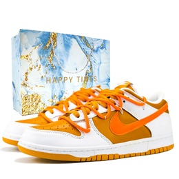 Nike Кроссовки для скейтбординга Dunk, износостойкие, низкие, мужские, оранжевые fq6965-700(team169-橙色幻想lucky蓝) | orange