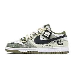 Nike Кроссовки для скейтбординга Dunk End Of The Highway, износостойкие, низкие, мужские, цвет хаки hf5441-102(team1027末地公路) | khaki