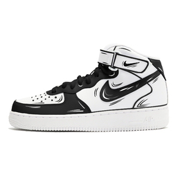 Nike Кроссовки Air Force 1 Coverage противоскользящие и износостойкие, для скейтбординга, мужские, белые, черные cw2289-111(team210-黑白二次元) | black white